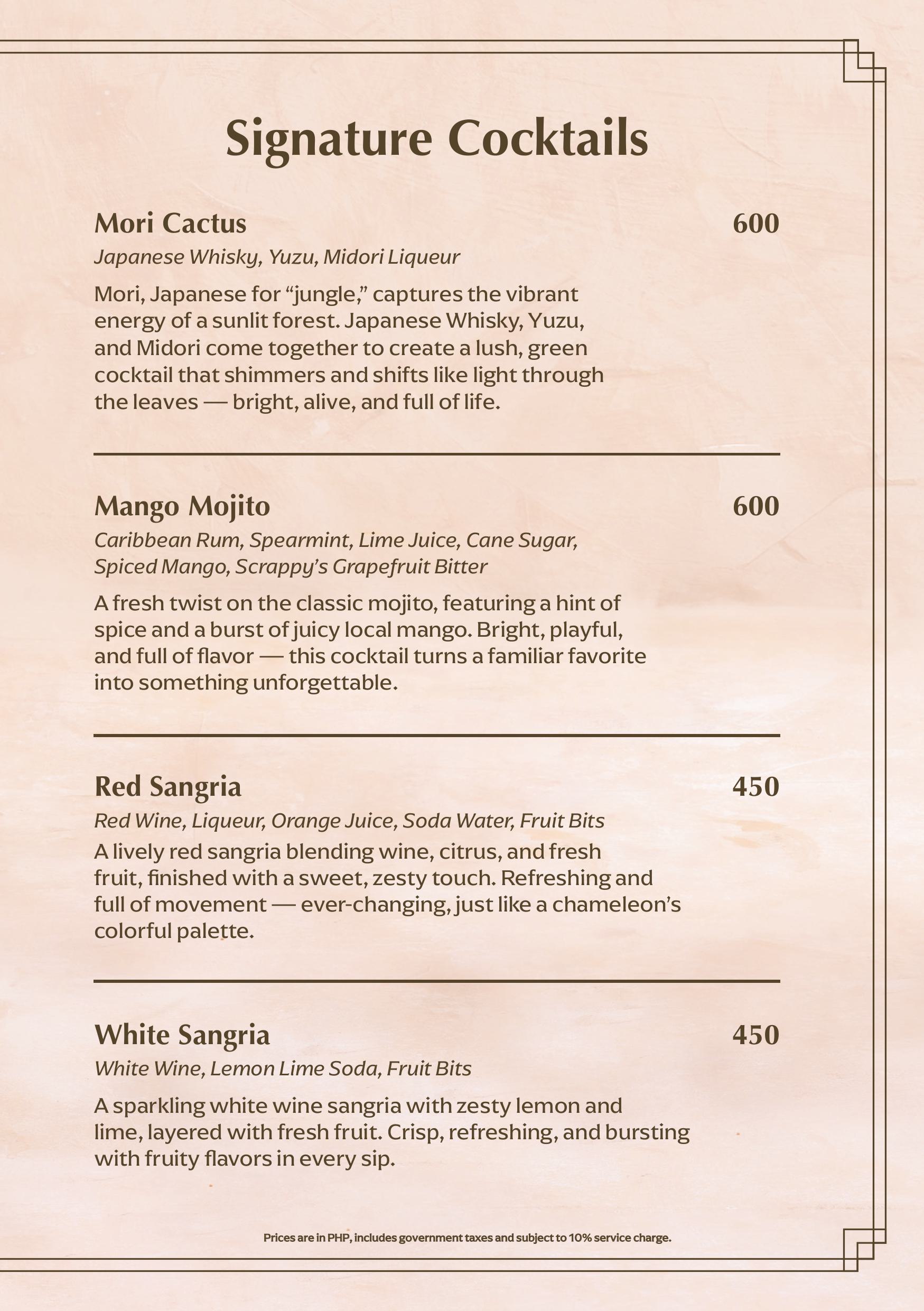 chameleon menu