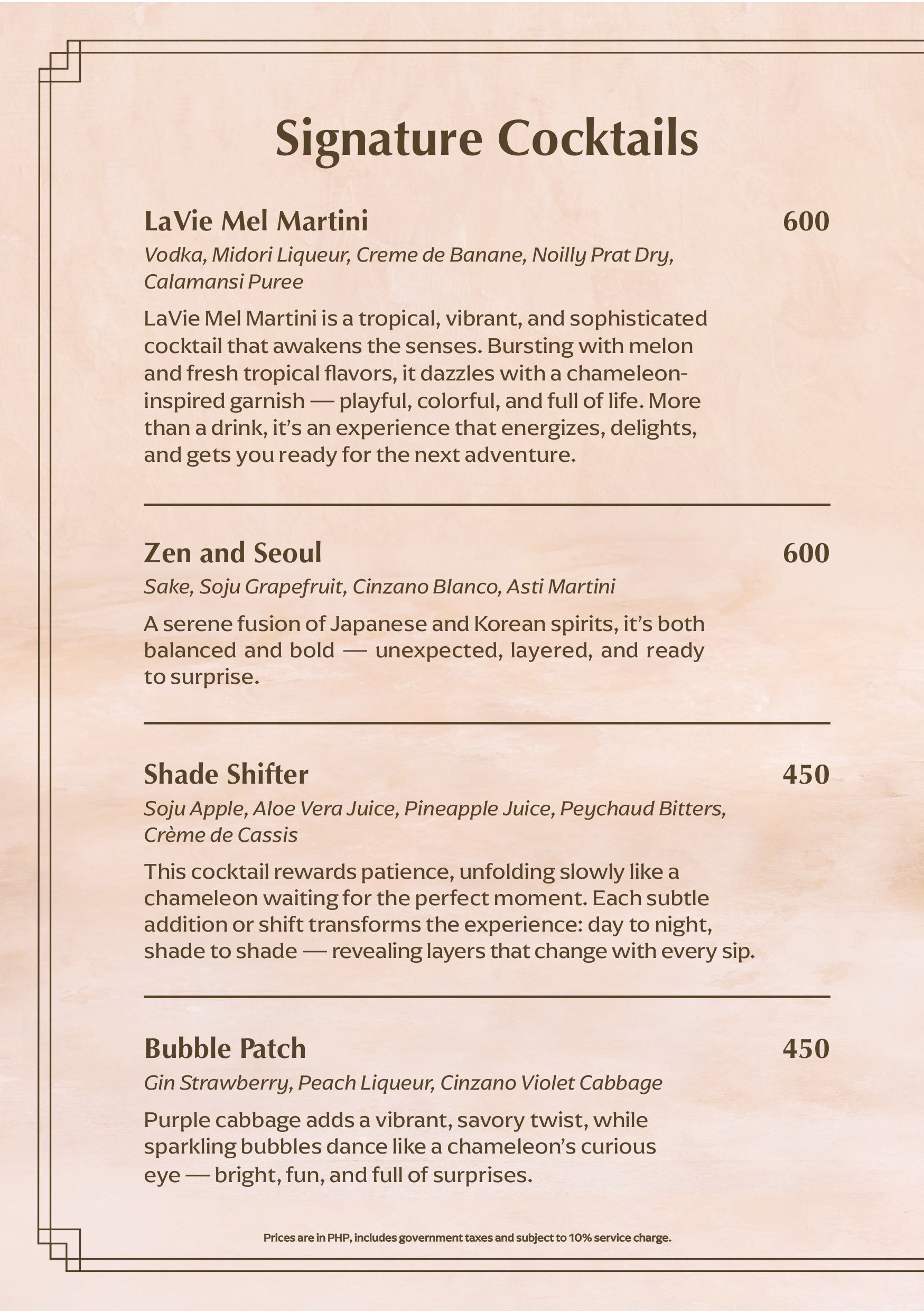chameleon menu