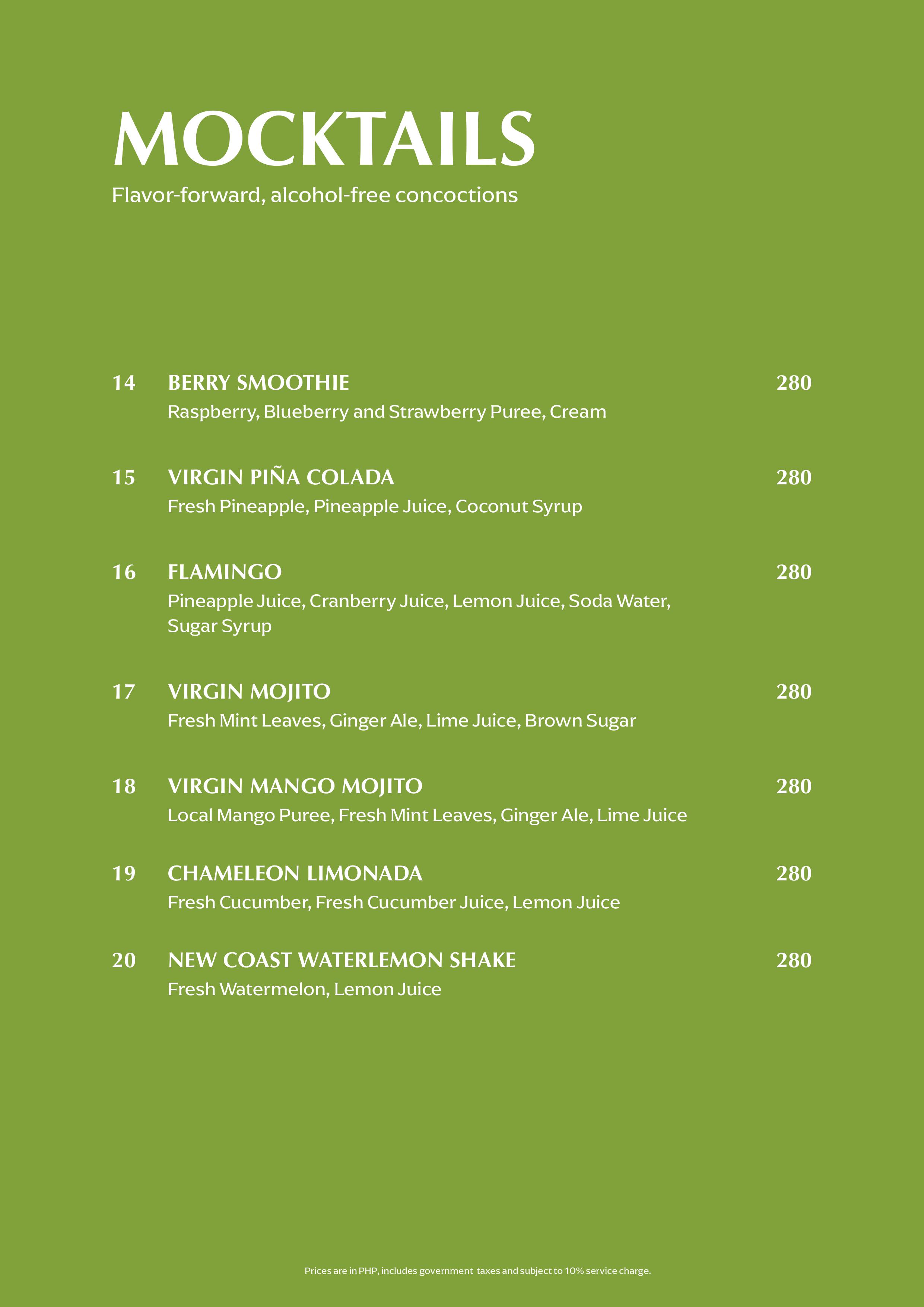chameleon menu